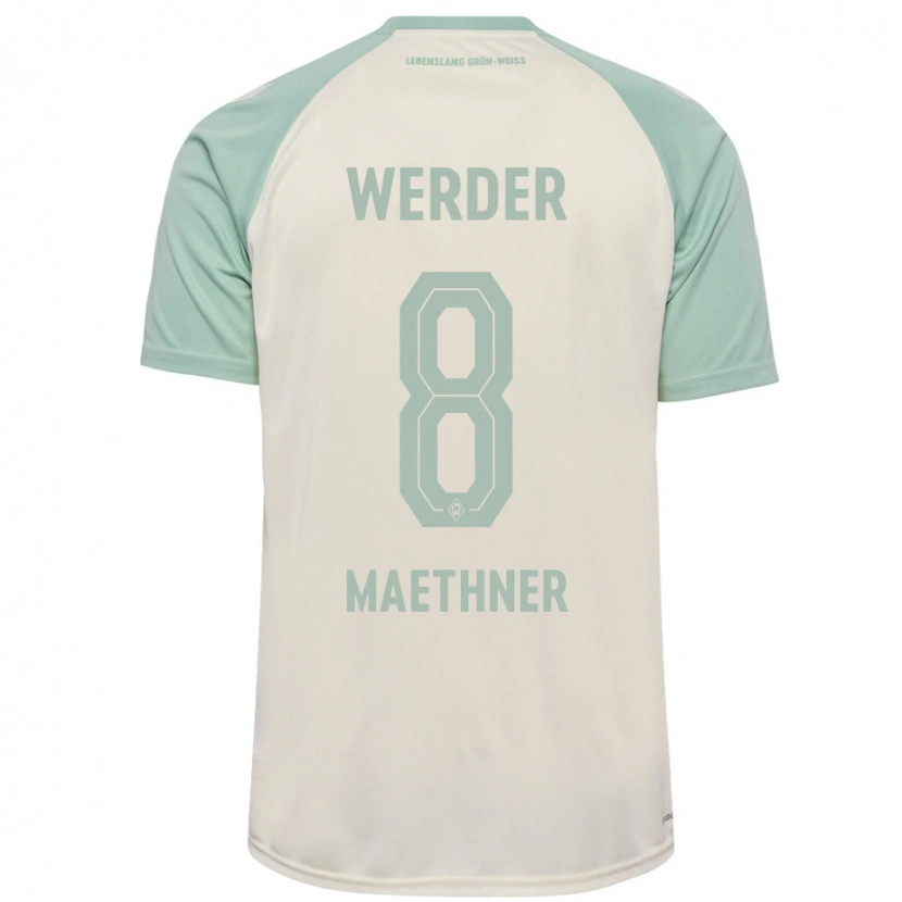 Danxen Dame Finn Maethner #8 Off-White Lysegrønn Bortetrøye Drakt Trøye 2024/25 Skjorter T-Skjorte