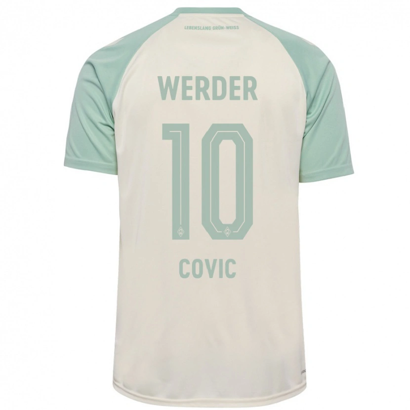 Danxen Dame Patrice Covic #10 Off-White Lysegrønn Bortetrøye Drakt Trøye 2024/25 Skjorter T-Skjorte