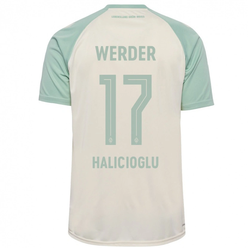Danxen Dame Arda Halicioglu #17 Off-White Lysegrønn Bortetrøye Drakt Trøye 2024/25 Skjorter T-Skjorte