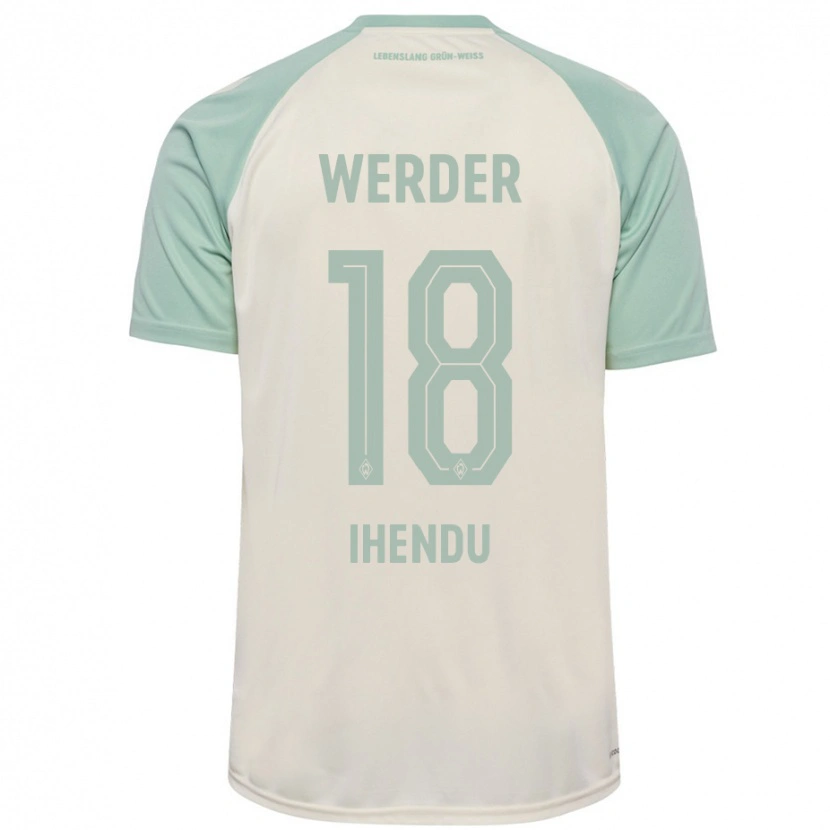 Danxen Dame Daniel Ihendu #18 Off-White Lysegrønn Bortetrøye Drakt Trøye 2024/25 Skjorter T-Skjorte
