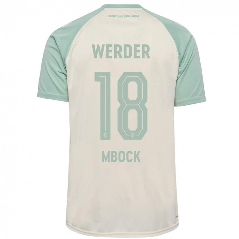 Danxen Dame Princewill Mbock #18 Off-White Lysegrønn Bortetrøye Drakt Trøye 2024/25 Skjorter T-Skjorte