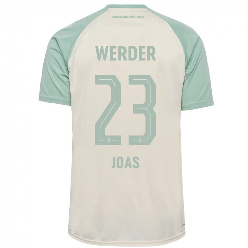 Danxen Dame Julius Joas #23 Off-White Lysegrønn Bortetrøye Drakt Trøye 2024/25 Skjorter T-Skjorte