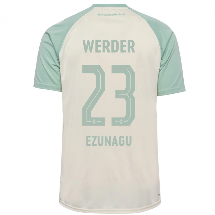 Danxen Dame Ike Ezunagu #23 Off-White Lysegrønn Bortetrøye Drakt Trøye 2024/25 Skjorter T-Skjorte