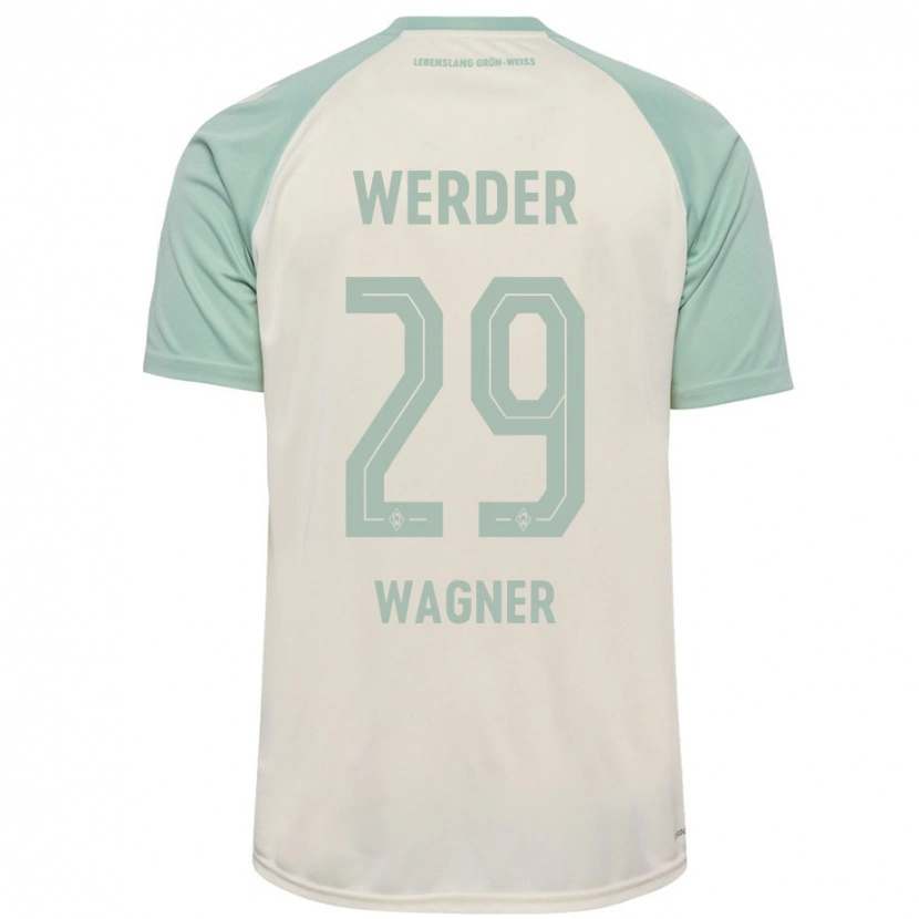 Danxen Dame Paul Wagner #29 Off-White Lysegrønn Bortetrøye Drakt Trøye 2024/25 Skjorter T-Skjorte