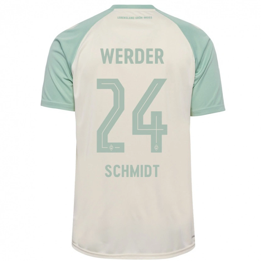 Danxen Dame Lara Schmidt #24 Off-White Lysegrønn Bortetrøye Drakt Trøye 2024/25 Skjorter T-Skjorte