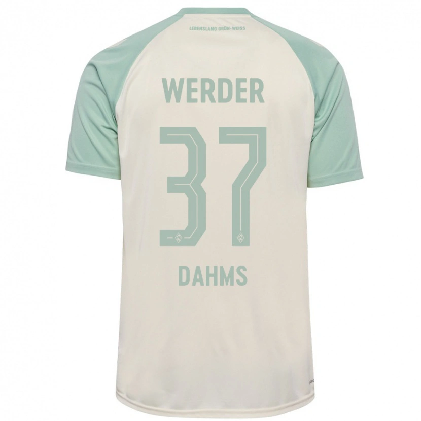 Danxen Dame Lena Dahms #37 Off-White Lysegrønn Bortetrøye Drakt Trøye 2024/25 Skjorter T-Skjorte