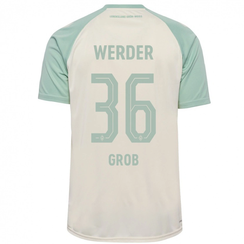 Danxen Dame Christian Groß #36 Off-White Lysegrønn Bortetrøye Drakt Trøye 2024/25 Skjorter T-Skjorte