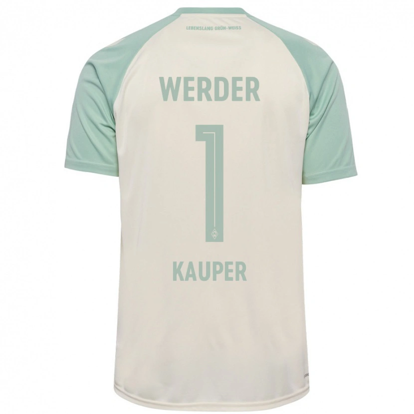 Danxen Dame Ben Käuper #1 Off-White Lysegrønn Bortetrøye Drakt Trøye 2024/25 Skjorter T-Skjorte