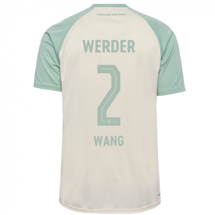 Danxen Dame Bowen Wang #2 Off-White Lysegrønn Bortetrøye Drakt Trøye 2024/25 Skjorter T-Skjorte