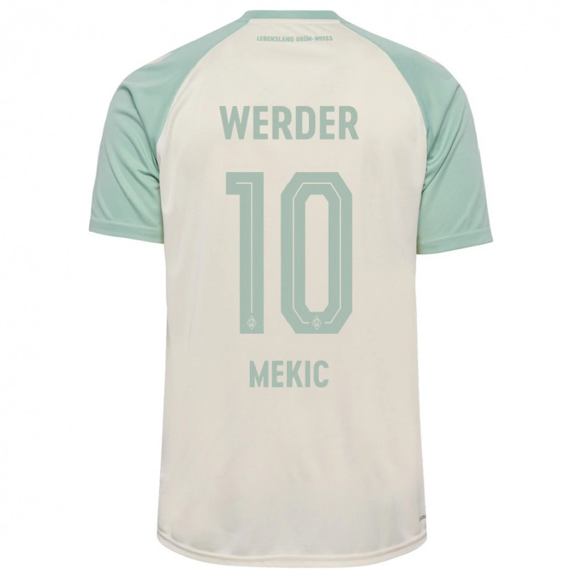 Danxen Dame Elmin Mekic #10 Off-White Lysegrønn Bortetrøye Drakt Trøye 2024/25 Skjorter T-Skjorte