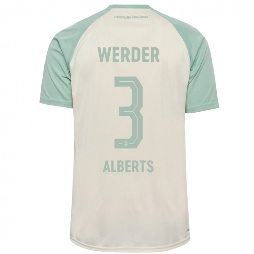 Danxen Dame Christopher Alberts #3 Off-White Lysegrønn Bortetrøye Drakt Trøye 2024/25 Skjorter T-Skjorte