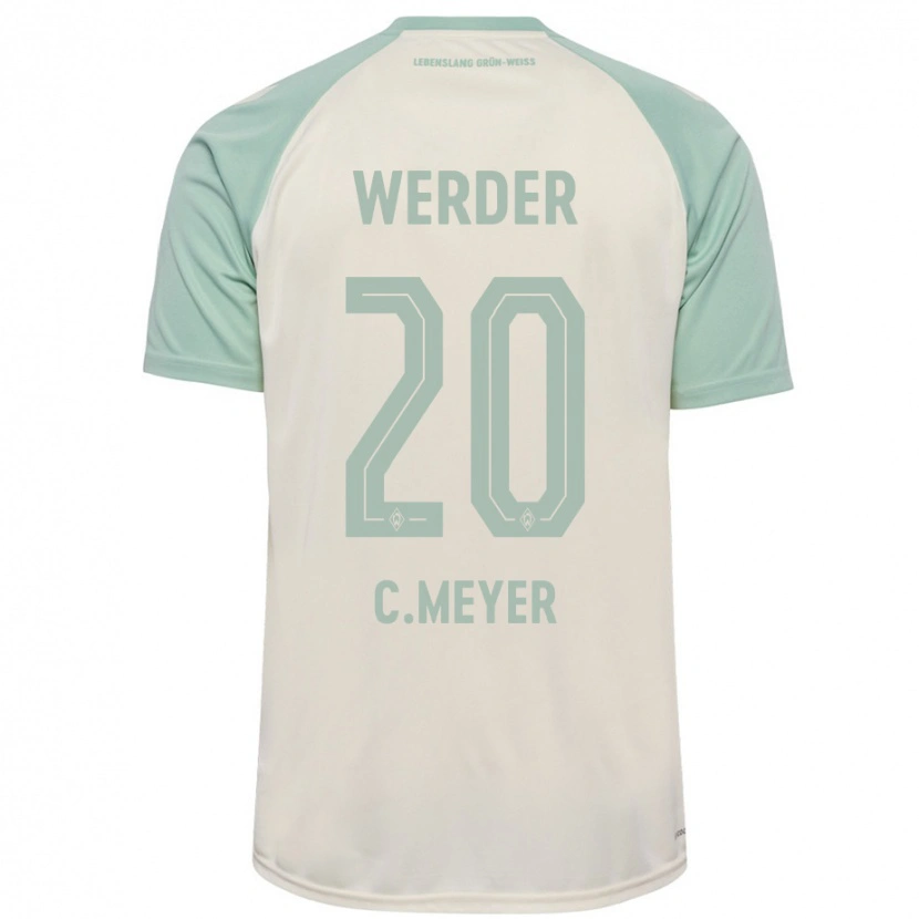 Danxen Dame Christin Meyer #20 Off-White Lysegrønn Bortetrøye Drakt Trøye 2024/25 Skjorter T-Skjorte