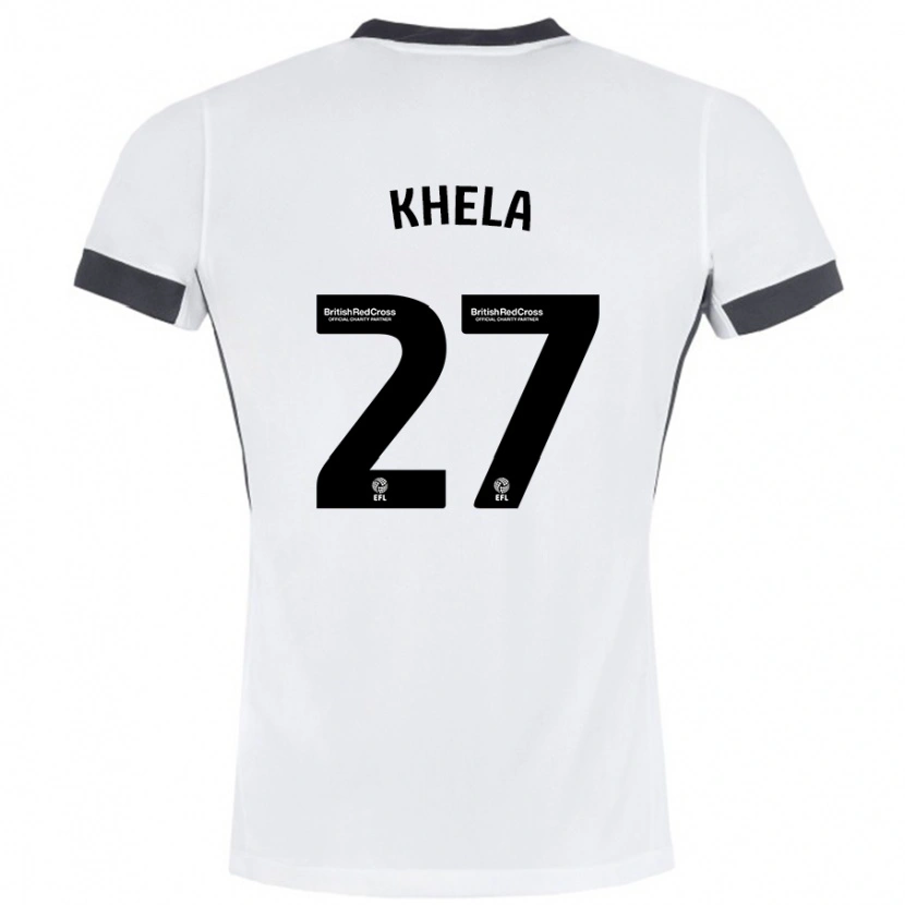 Danxen Dame Brandon Khela #27 Hvit Svart Bortetrøye Drakt Trøye 2024/25 Skjorter T-Skjorte