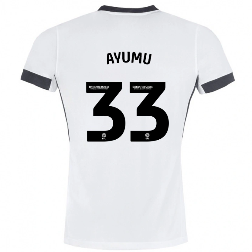Danxen Dame Ayumu Yokoyama #33 Hvit Svart Bortetrøye Drakt Trøye 2024/25 Skjorter T-Skjorte