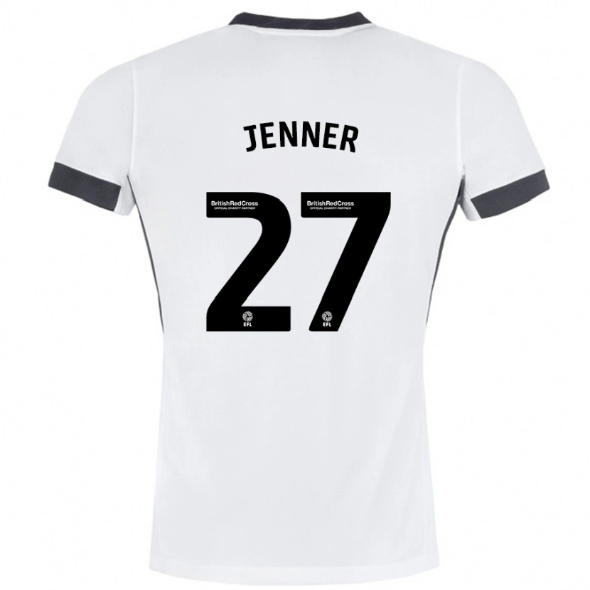 Danxen Dame Abbi Jenner #27 Hvit Svart Bortetrøye Drakt Trøye 2024/25 Skjorter T-Skjorte