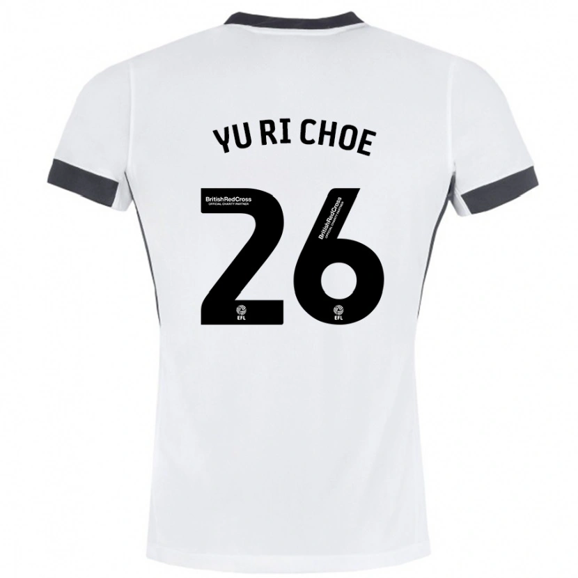 Danxen Dame Yu-Ri Choe #26 Hvit Svart Bortetrøye Drakt Trøye 2024/25 Skjorter T-Skjorte