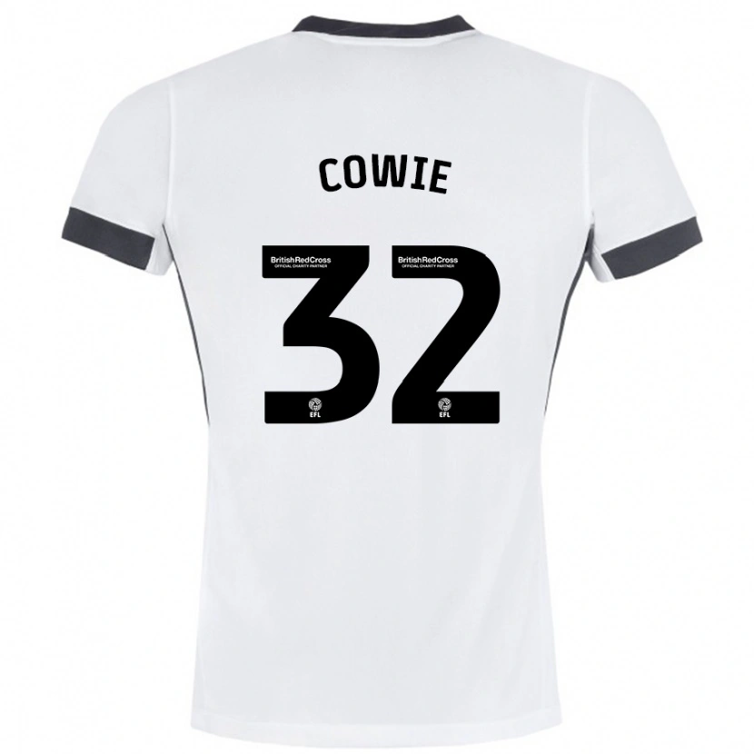 Danxen Dame Abbie Cowie #32 Hvit Svart Bortetrøye Drakt Trøye 2024/25 Skjorter T-Skjorte