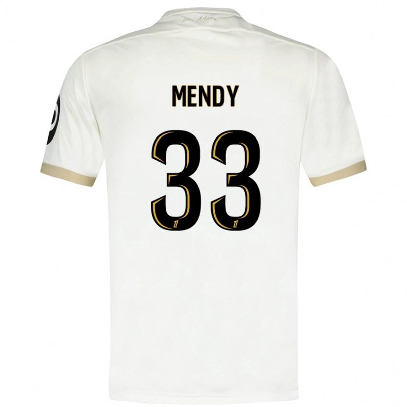 Danxen Dame Antoine Mendy #33 Hvitt Gull Bortetrøye Drakt Trøye 2024/25 Skjorter T-Skjorte
