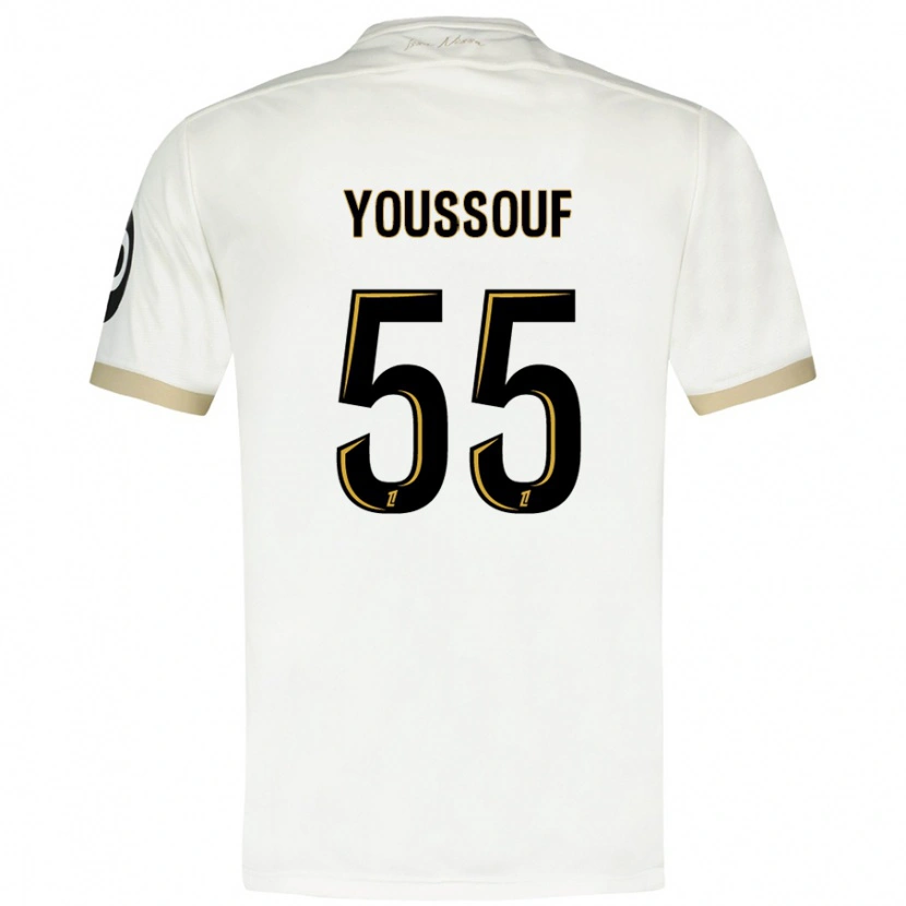Danxen Dame Youssouf Ndayishimiye #55 Hvitt Gull Bortetrøye Drakt Trøye 2024/25 Skjorter T-Skjorte