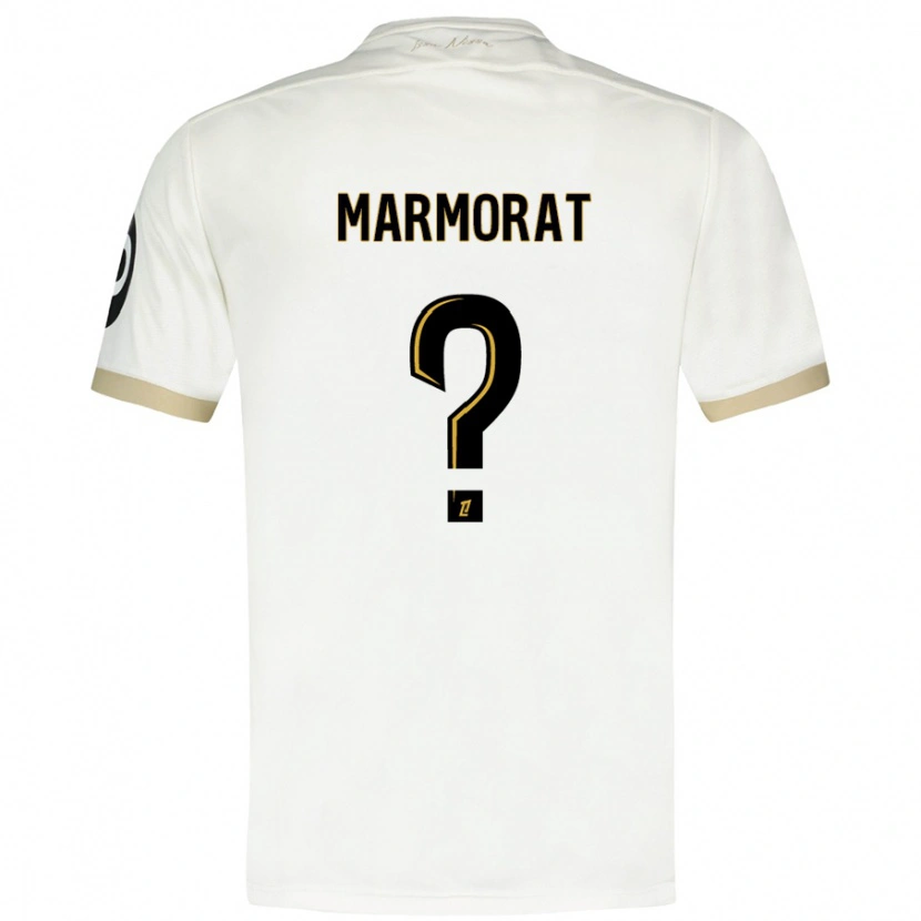 Danxen Dame Mathéo Marmorat #0 Hvitt Gull Bortetrøye Drakt Trøye 2024/25 Skjorter T-Skjorte