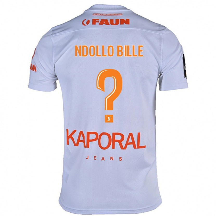 Danxen Dame Wilfried Ndollo Bille #0 Hvit Bortetrøye Drakt Trøye 2024/25 Skjorter T-Skjorte