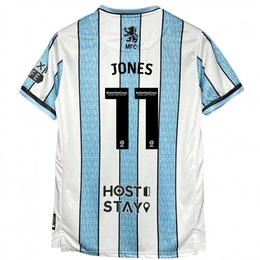 Danxen Dame Isaiah Jones #11 Hvit Blå Bortetrøye Drakt Trøye 2024/25 Skjorter T-Skjorte