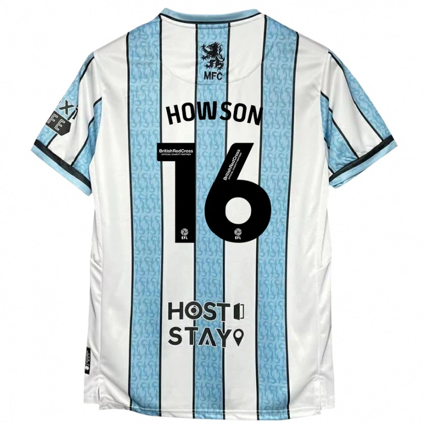 Danxen Dame Jonathan Howson #16 Hvit Blå Bortetrøye Drakt Trøye 2024/25 Skjorter T-Skjorte