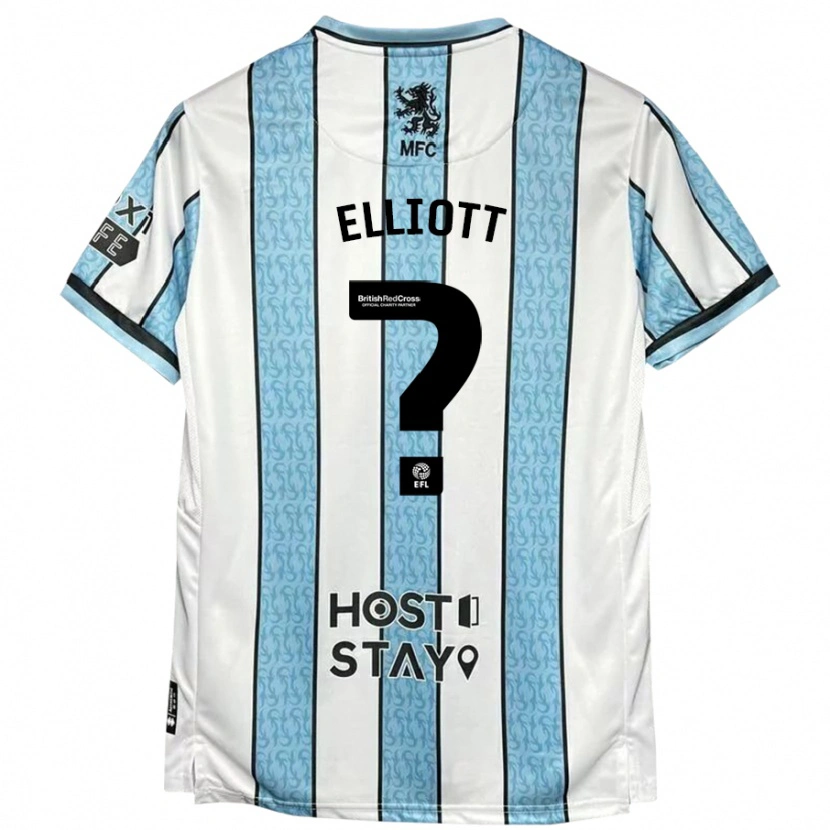 Danxen Dame Felix Elliott #0 Hvit Blå Bortetrøye Drakt Trøye 2024/25 Skjorter T-Skjorte