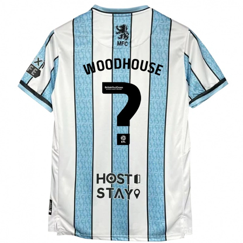 Danxen Dame Mccartney Woodhouse #0 Hvit Blå Bortetrøye Drakt Trøye 2024/25 Skjorter T-Skjorte