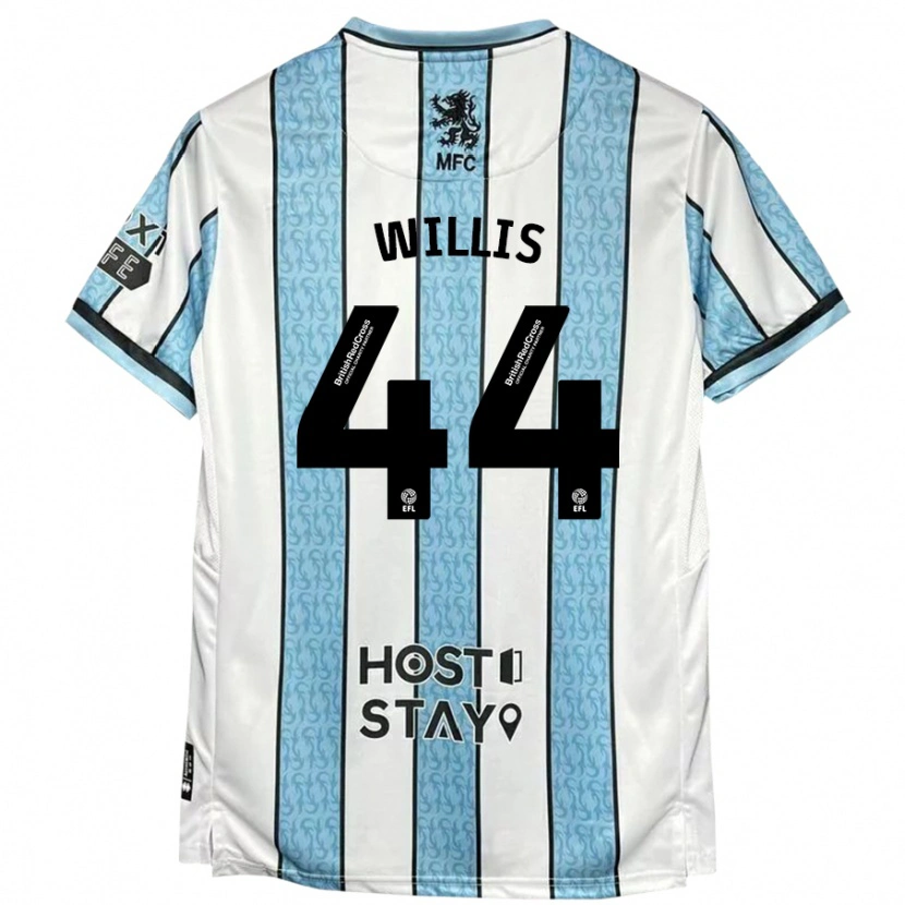 Danxen Dame Pharrell Willis #44 Hvit Blå Bortetrøye Drakt Trøye 2024/25 Skjorter T-Skjorte