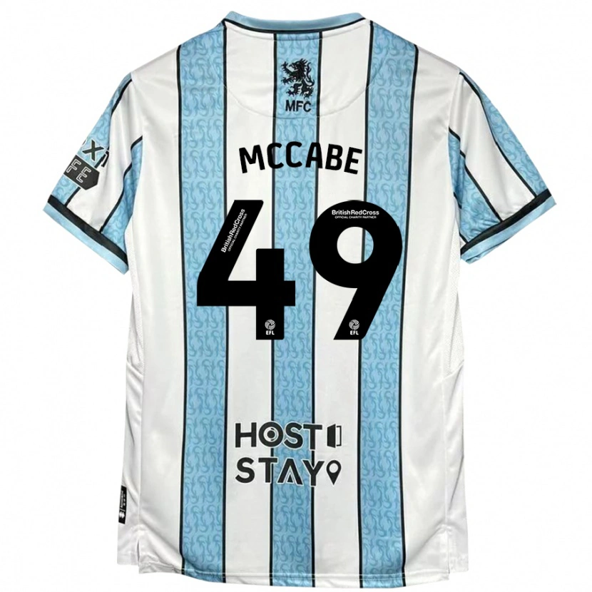 Danxen Dame Law Mccabe #49 Hvit Blå Bortetrøye Drakt Trøye 2024/25 Skjorter T-Skjorte
