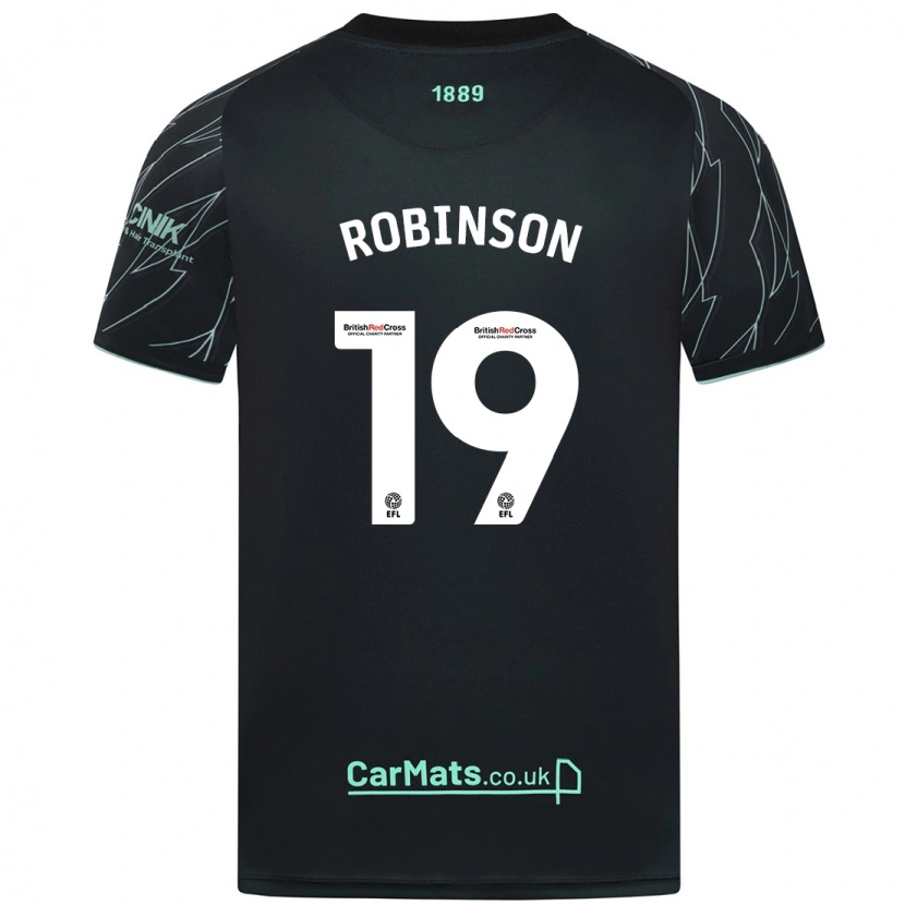 Danxen Dame Jack Robinson #19 Svart Grønn Bortetrøye Drakt Trøye 2024/25 Skjorter T-Skjorte