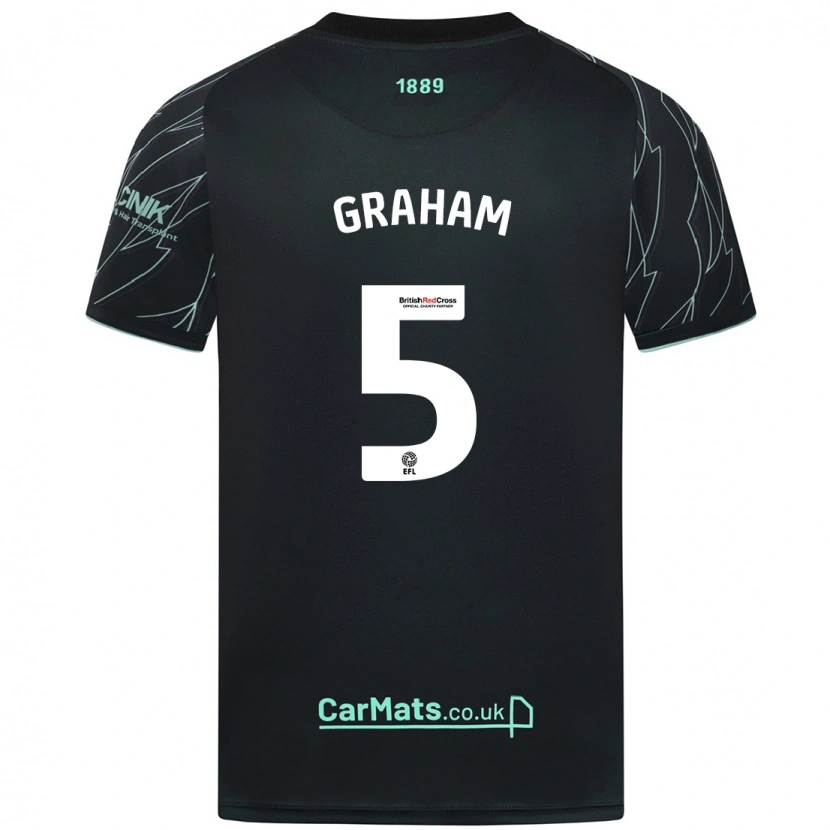 Danxen Dame Molly Graham #5 Svart Grønn Bortetrøye Drakt Trøye 2024/25 Skjorter T-Skjorte