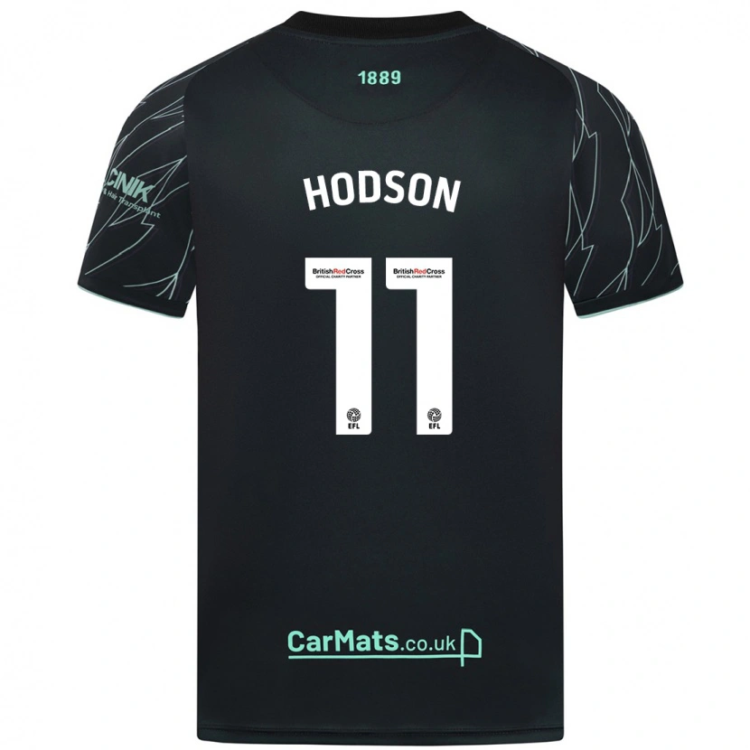 Danxen Dame Ashley Hodson #11 Svart Grønn Bortetrøye Drakt Trøye 2024/25 Skjorter T-Skjorte