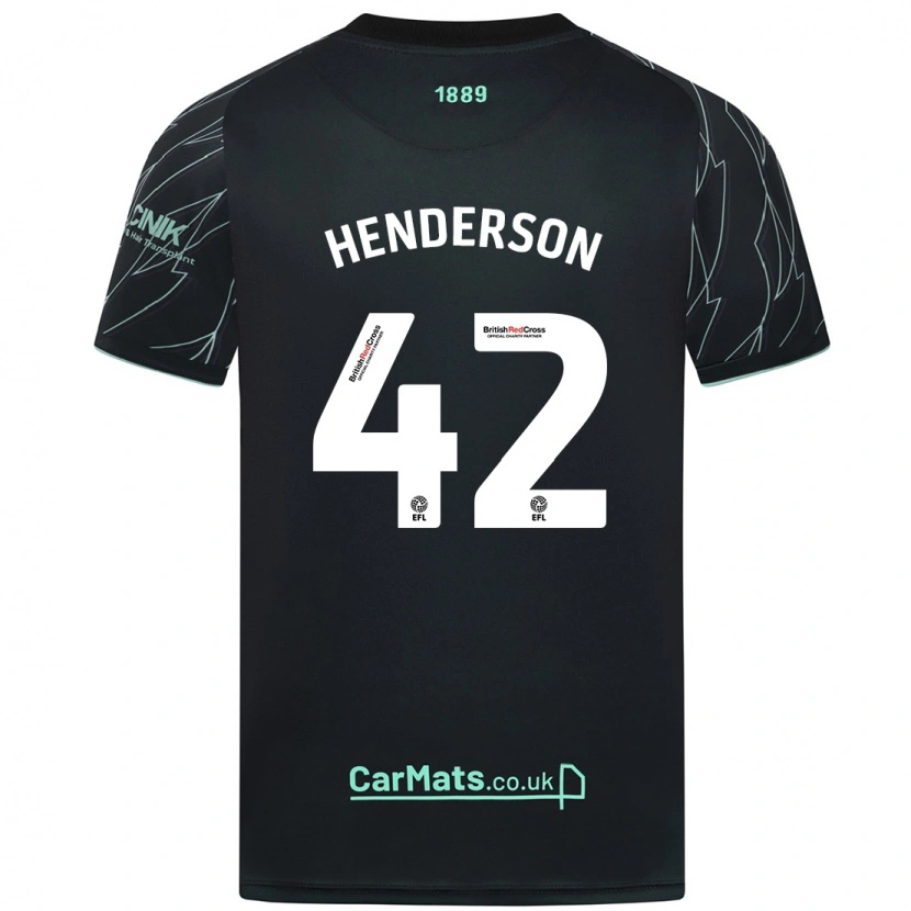 Danxen Dame Peyton Henderson #42 Svart Grønn Bortetrøye Drakt Trøye 2024/25 Skjorter T-Skjorte