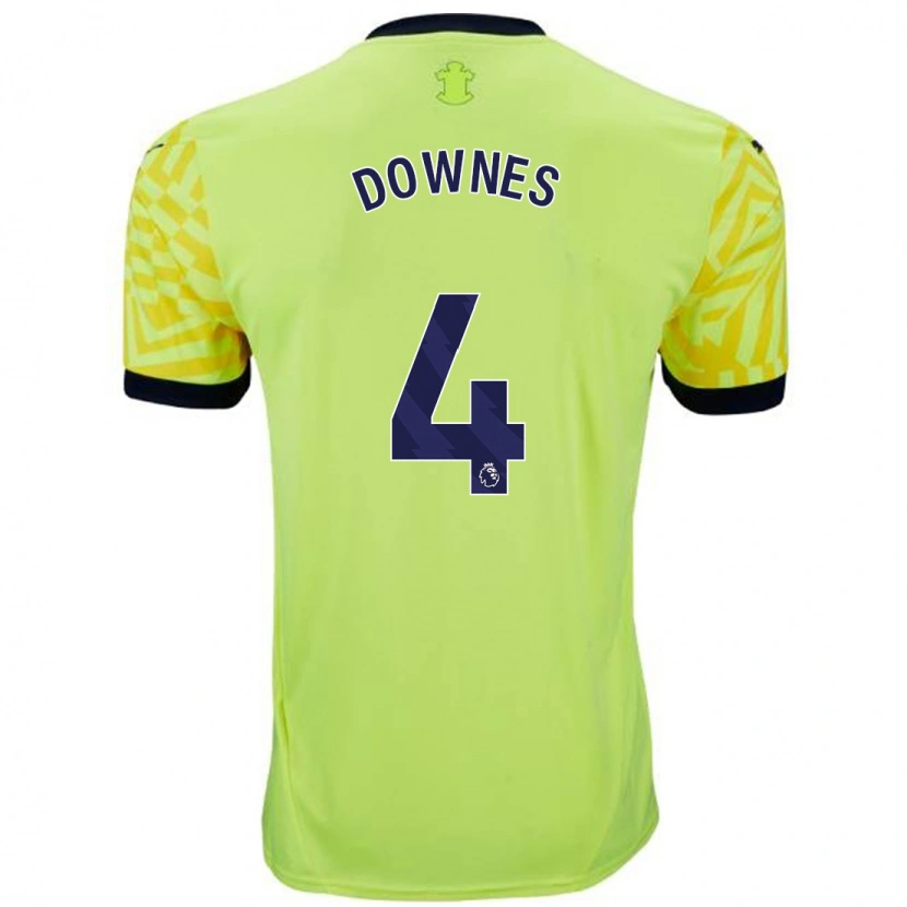 Danxen Dame Flynn Downes #4 Gul Bortetrøye Drakt Trøye 2024/25 Skjorter T-Skjorte
