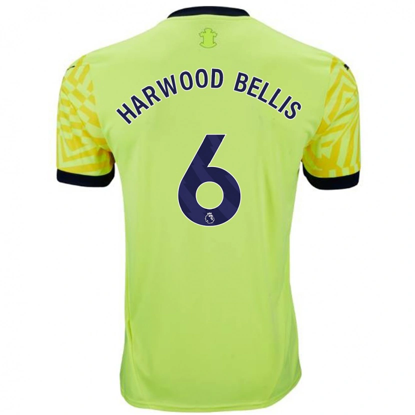 Danxen Dame Taylor Harwood-Bellis #6 Gul Bortetrøye Drakt Trøye 2024/25 Skjorter T-Skjorte
