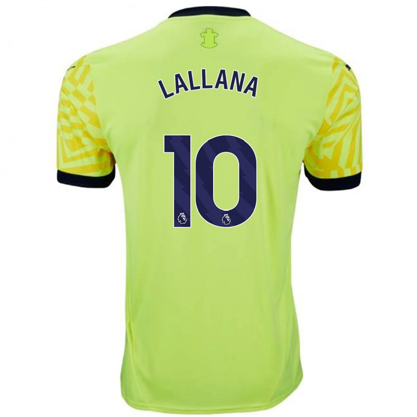 Danxen Dame Adam Lallana #10 Gul Bortetrøye Drakt Trøye 2024/25 Skjorter T-Skjorte