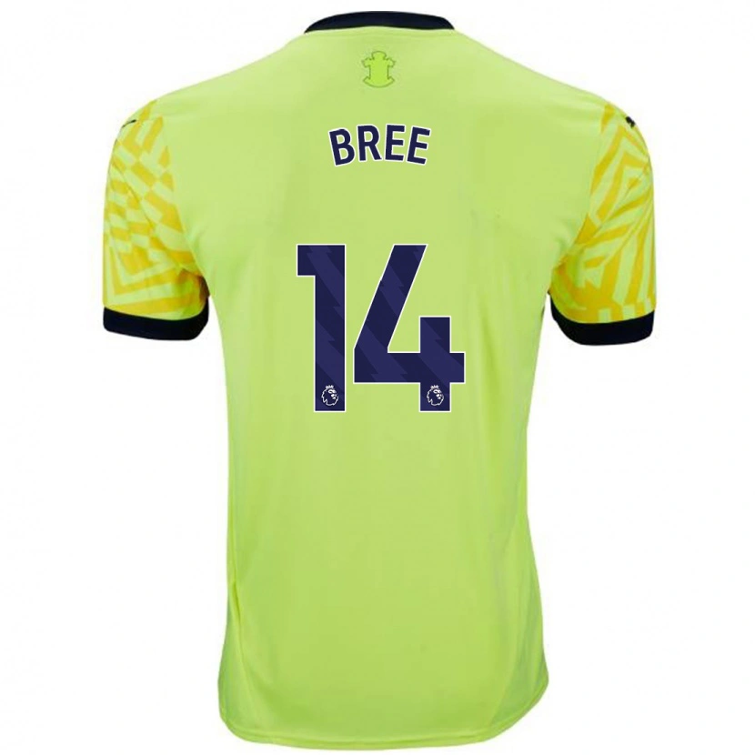 Danxen Dame James Bree #14 Gul Bortetrøye Drakt Trøye 2024/25 Skjorter T-Skjorte
