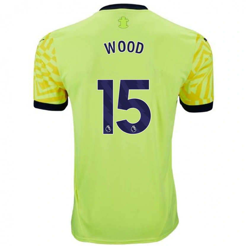 Danxen Dame Nathan Wood #15 Gul Bortetrøye Drakt Trøye 2024/25 Skjorter T-Skjorte