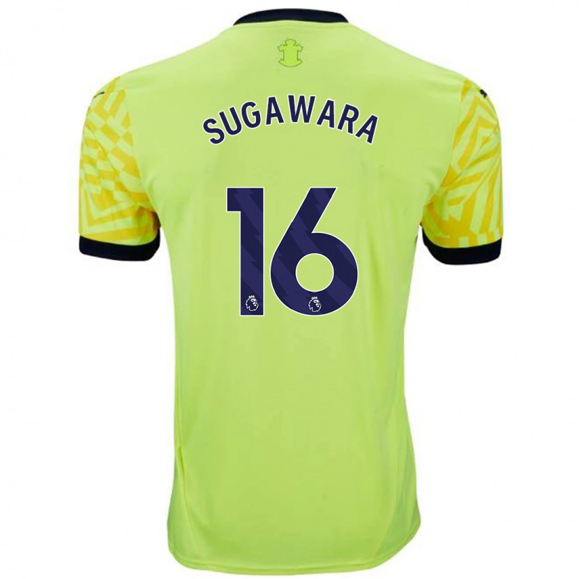 Danxen Dame Yukinari Sugawara #16 Gul Bortetrøye Drakt Trøye 2024/25 Skjorter T-Skjorte