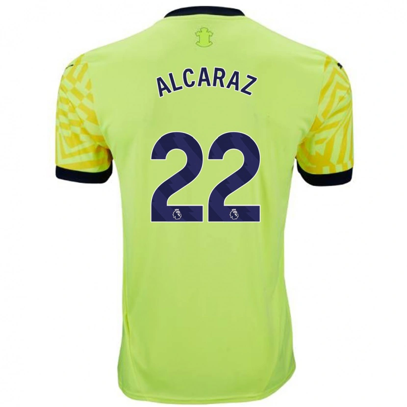 Danxen Dame Carlos Alcaraz #22 Gul Bortetrøye Drakt Trøye 2024/25 Skjorter T-Skjorte