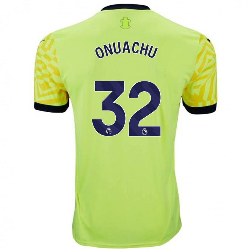 Danxen Dame Paul Onuachu #32 Gul Bortetrøye Drakt Trøye 2024/25 Skjorter T-Skjorte