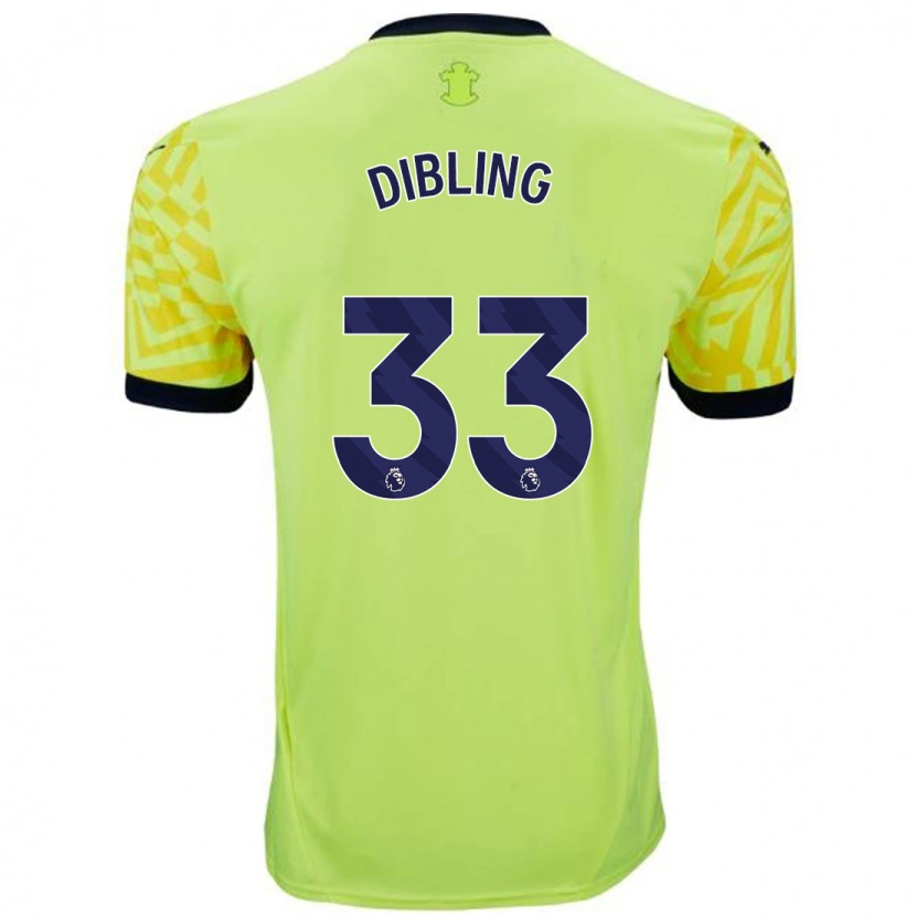 Danxen Dame Tyler Dibling #33 Gul Bortetrøye Drakt Trøye 2024/25 Skjorter T-Skjorte