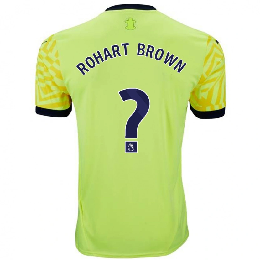 Danxen Dame Thierry Rohart-Brown #0 Gul Bortetrøye Drakt Trøye 2024/25 Skjorter T-Skjorte