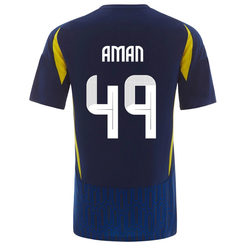 Danxen Dame Awad Aman #49 Blå Gul Bortetrøye Drakt Trøye 2024/25 Skjorter T-Skjorte