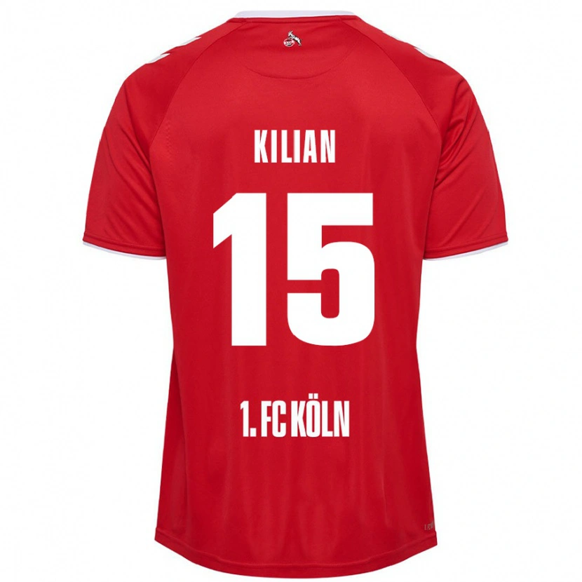 Danxen Dame Luca Kilian #15 Rød Hvit Bortetrøye Drakt Trøye 2024/25 Skjorter T-Skjorte