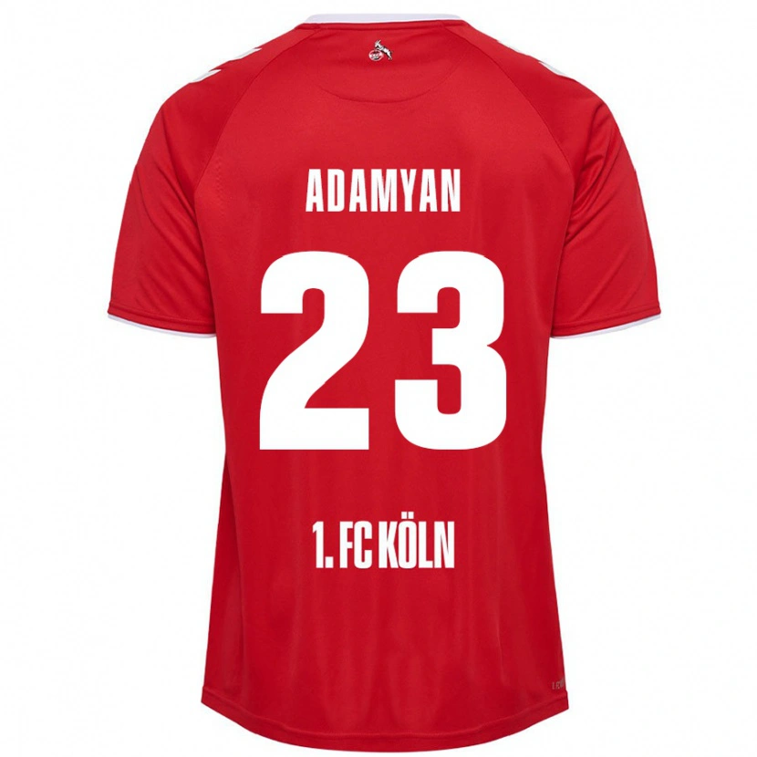 Danxen Dame Sargis Adamyan #23 Rød Hvit Bortetrøye Drakt Trøye 2024/25 Skjorter T-Skjorte