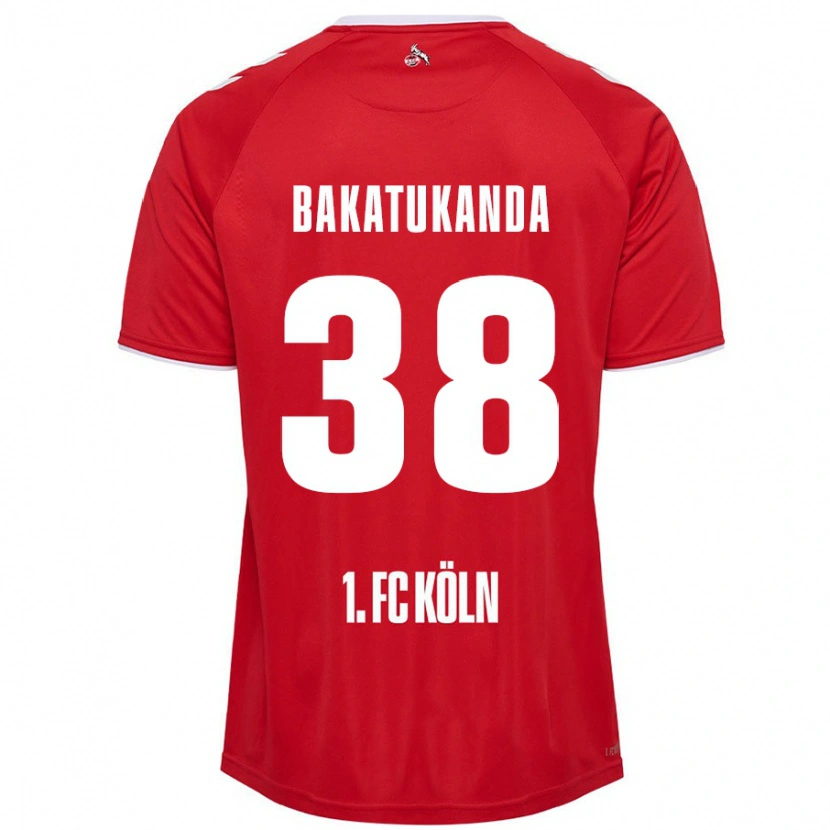 Danxen Dame Elias Bakatukanda #38 Rød Hvit Bortetrøye Drakt Trøye 2024/25 Skjorter T-Skjorte