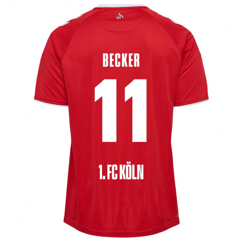 Danxen Dame Marlon Becker #11 Rød Hvit Bortetrøye Drakt Trøye 2024/25 Skjorter T-Skjorte